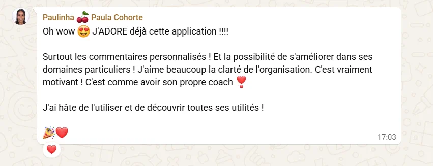 Avis client : commentaires personnalisés et progression avec Radiance